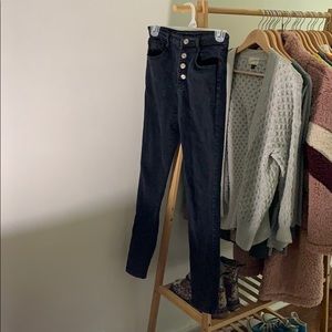 Black High Waisted Skinny Jeans